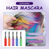 5 Farben temporäre Haarfärbemittel, farbiges Haarwachs, Haar-Wimperntusche, temporäre Haarfärbe-Wimperntusche für Mädchen und Frauen, waschbare Haarfärbekreide, geeignet für Geburtstage, Cosplay, DIY, Halloween, Haarfärbemittel, Naty Shop
