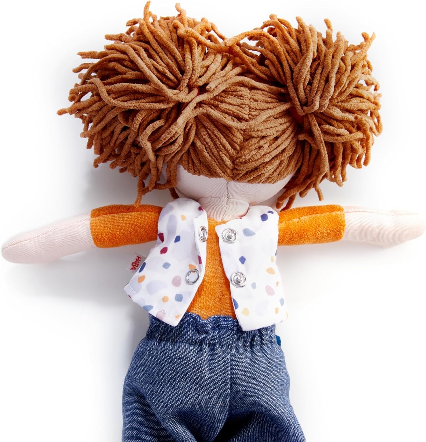 HABA Malou Puppe – 30 cm hohe Kuschelpuppe zum Spielen und Kuscheln – Weiche und waschbare Materialien – Ideale Alternative zu Plüschpuppen – Geeignet für Kinder ab 1,5 Jahren – 2010818001
