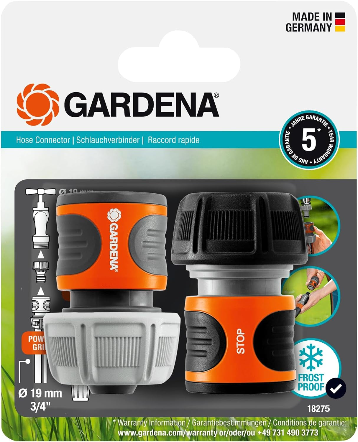 Gardena Schlauchverbinder-Set 19 mm (3/4 Zoll) (18275-20)