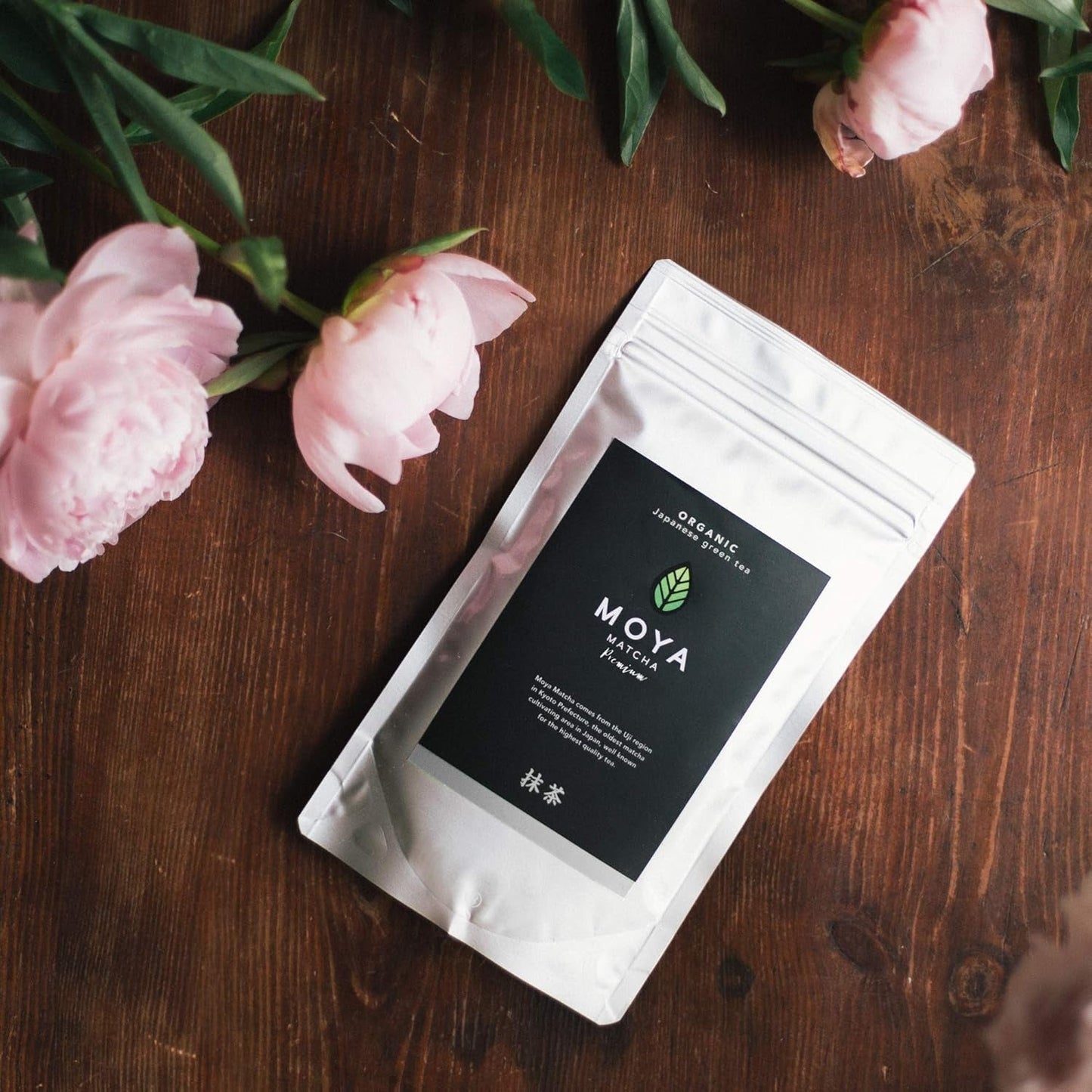 Bio-Grüntee-Moya-Matcha-Pulver | 100 g Premiumqualität für die Zeremonie | Biologisch angebaut und geerntet in Uji, Japan | Matcha-Grüntee-Pulver | Ideal für die japanische Wasserteezeremonie