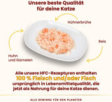 Almo Nature HFC Natürliches Nassfutter für Katzen – Verschiedene Rezepte mit Huhn – 6 x 70 g
