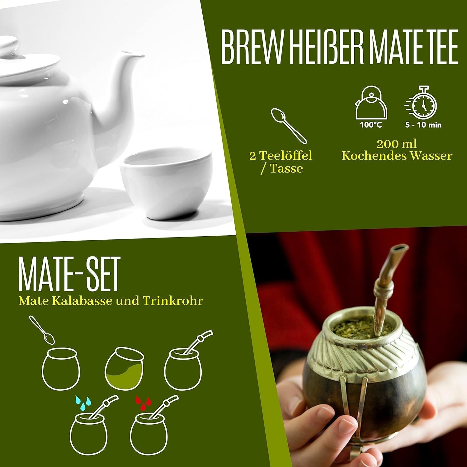 VITSTORM® Slim Tea Kardamom – BIO Yerba Mate Tee – Entgiftungs- und Diuretika-Tee – 100 g
