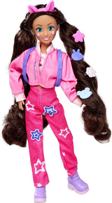 Simba 105953975 – Kawaii Hi Dress-Up Lucy Puppe (26 cm) – bewegliche Friseur-Modepuppe, Langhaar-Hasenpuppe und Zubehör, Spielzeug für Kinder ab 4 Jahren