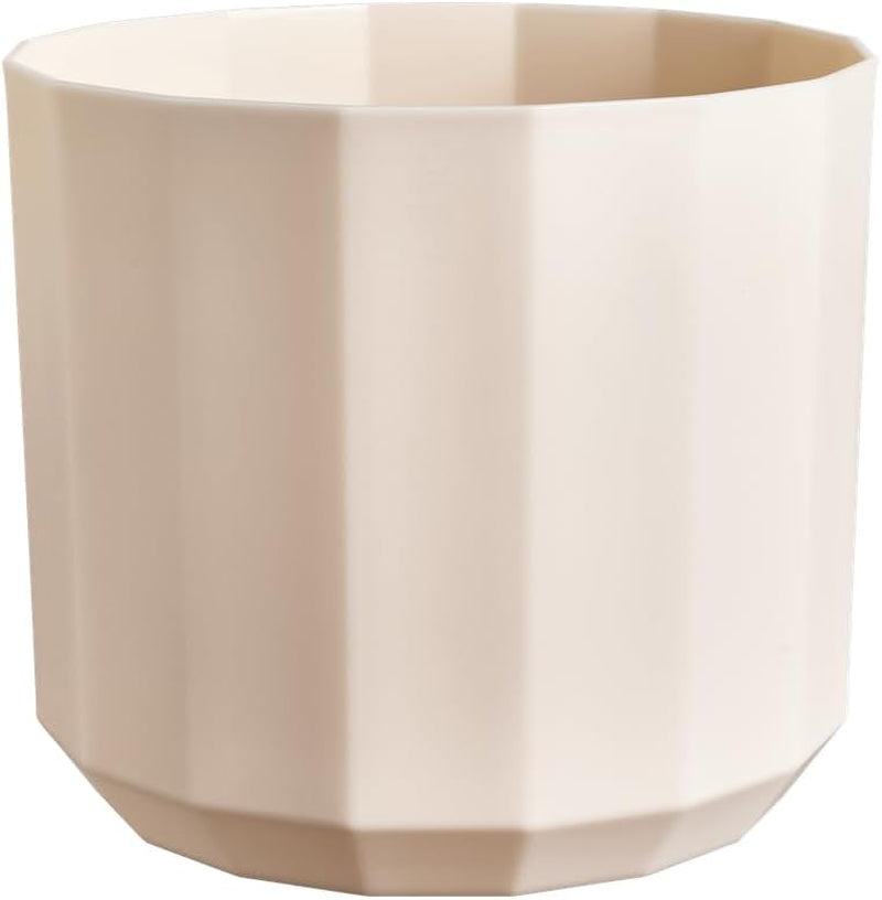 Runder Topf elho Facet 23 cm – für den Innenbereich – 100 % recycelter Kunststoff – Ø 22,7 x H 20,4 cm – Rosa/Mandelrosa