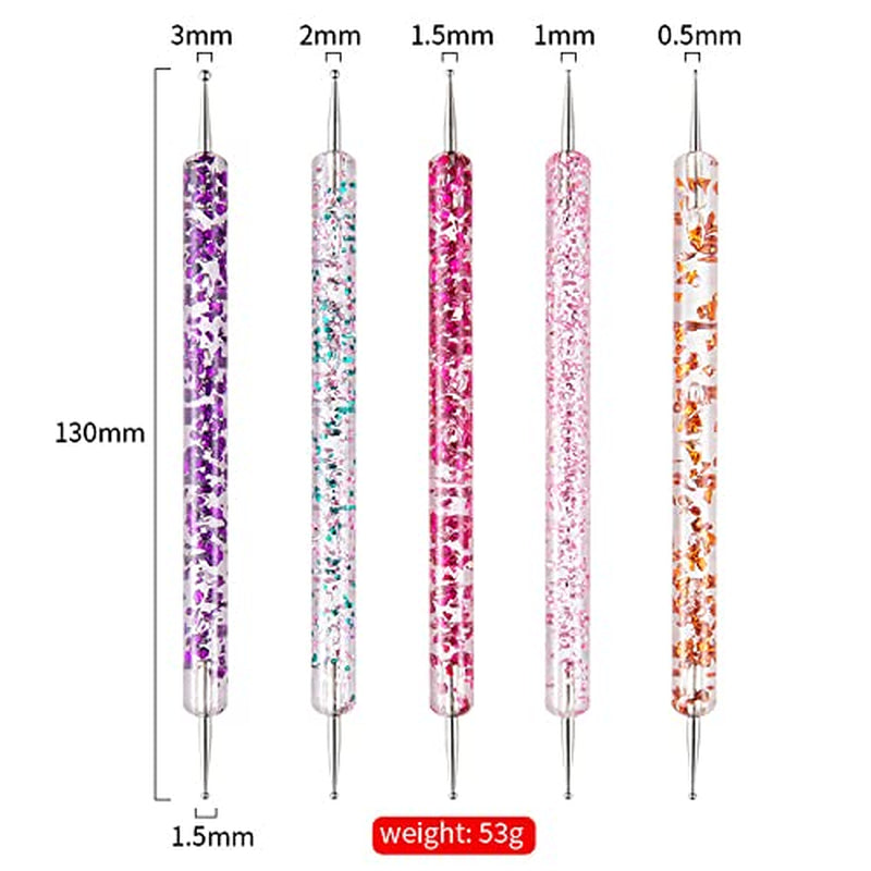 Nail Art Pinsel Set, 20 Stück Nageldesign Malerei Pinsel, Professionelle Nail Art Design Pinsel, Nail Fine Liner Pinsel, Pink