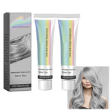 Haarfarbe Silber Silbergrau Natürliche Haarfarbe Creme Temporäre Haarfarbe Creme Graue Haarfarbe Creme Semi Permanent Silber Haarfarbe für alle Haartypen 2 Stück Naty Shop Haarfarbe Standardtitel