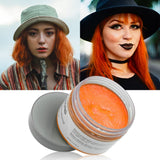 Temporäre Haarfarbe, Styling-Haarfarbe für Männer und Frauen, Pomade für natürliches Haar, Haarfärbewachs für Party, Cosplay und Halloween, 4,23 oz (Silbergrau), Naty Shop Haarfarbe 8 Orange