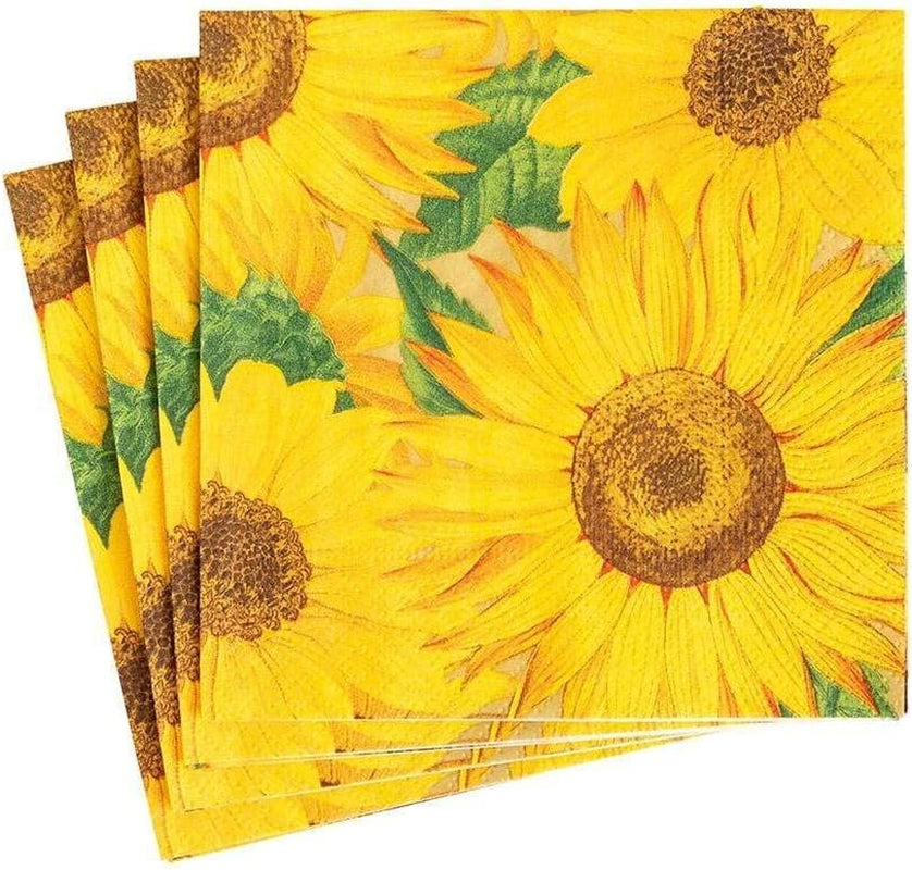 Sonnenblumen-Papierservietten, 20 Stück pro Packung