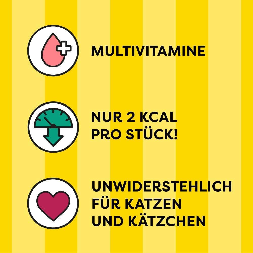DREAMIES SHAKE UPS Multivitamin Seafood Festival Katzensnacks in Portionsbeuteln – 55 g (6 Beutel)