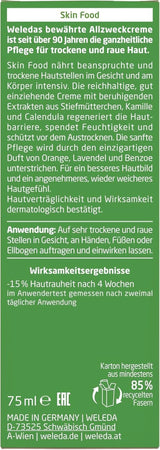 WELEDA Bio Skin, Pflegecreme für sehr trockene Haut, 75 ml Dusche und Bad Naty Shop