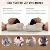 Homyrium Ergonomisches Nackenkissen Orthopädisches Kissen Memory Foam Nackenstützkissen Anti-Schnarch-Kissen Seitenschläfer Rücken Bauchkissen Grau Orthopädische Nackenkissen Naty Shop