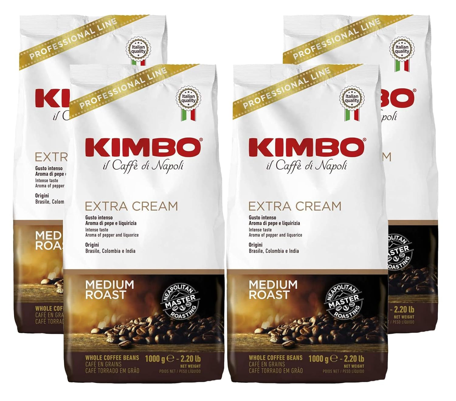 Espressokaffee, Sahne extra, 4 Kaffeebohnen x 1 kg