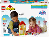 LEGO DUPLO Peppas Geburtstagshaus: Kreatives 3-Figuren-Spielzeug, Bau- und Umbauspielzeughaus für 2-Jährige, Jungen und Mädchen, fördert die Geschicklichkeit 10433 Bausets Besuchen Sie den LEGO-Store