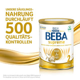 BEBA SUPREME 2 Folgemilch nach 6 Monaten, nur Laktose, palmölfrei, 6er Pack (6 x 800g) Naty Shop