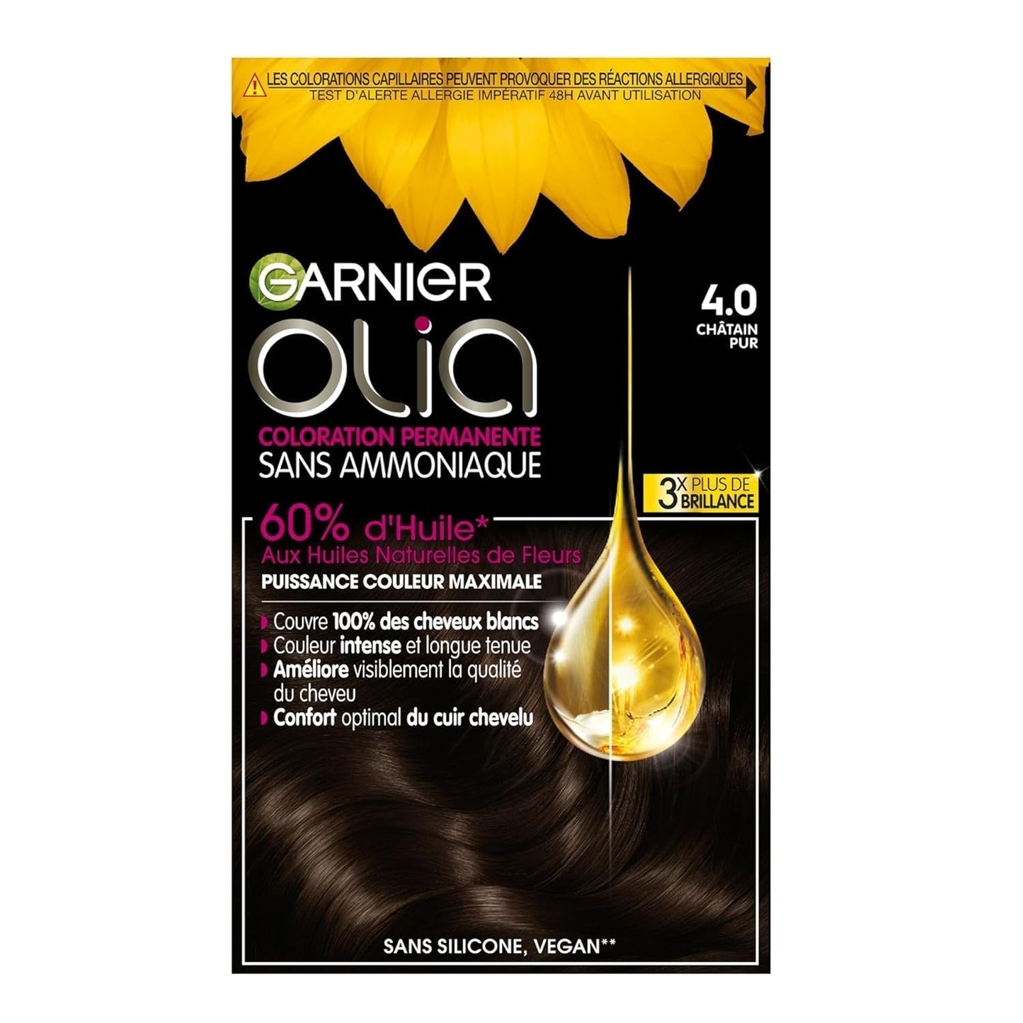 GARNIER OLIA - 4.0 reines Chatain-Haarfärbemittel Naty Shop Standardtitel