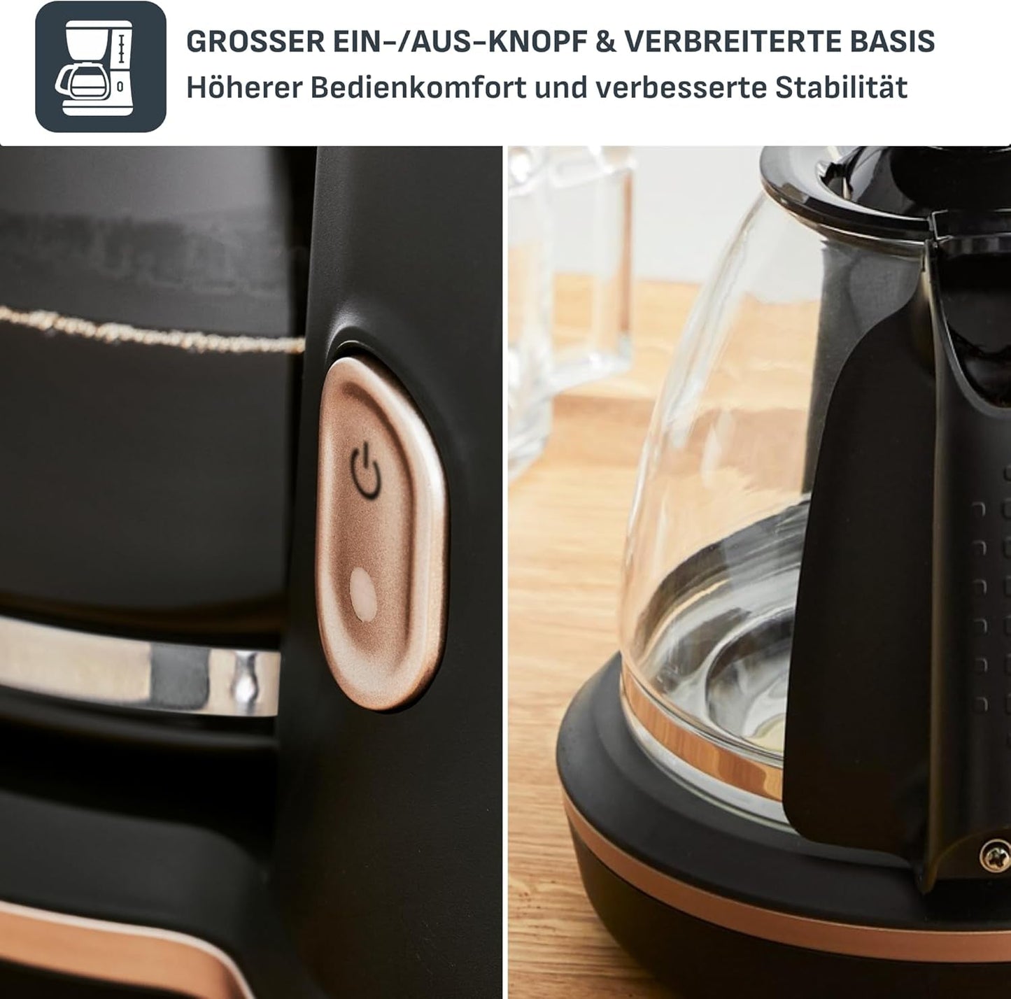 Tefal Includeo Filter-Espressomaschine, Espressomaschine extrem einfach zu bedienen, für Rechts- und Linkshänder geeignet, automatische Deckelöffnung, 1,25 l, 10 bis 15 Tassen, CM533811