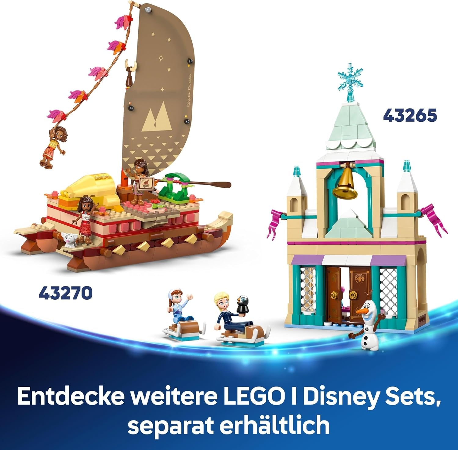 LEGO® Disney Prinzessinnen-Schloss Aschenputtel und Pferdekutsche, Set für Mädchen ab 6 Jahren, fantastisches Spielzeug mit Mini-Puppen Prinzessin Aschenputtel und Prinz Charming, Geschenkidee für Disney-Fans 43275 Bausets Beuche den LEGO-Store