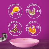 WHISKAS Junior Nassfutterbeutel, Multipack, Auswahl an Geflügelfleisch in Gelee, 12 x 85 g
