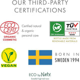 Eco von Naty, Duschgel für Kinder, biologische pflanzliche Inhaltsstoffe mit 0 % Duftstoff, hypoallergen und dermatologisch getestet, 200-ml-Flasche Kinder – Bade- und Hautpflege Naty Shop