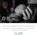 Eco von Naty, Badeschaum für Kinder, organische Inhaltsstoffe auf pflanzlicher Basis mit 0 % Duftstoff, hypoallergen und dermatologisch getestet, 200-ml-Flasche Kinder - Bade- und Hautpflege Naty Shop