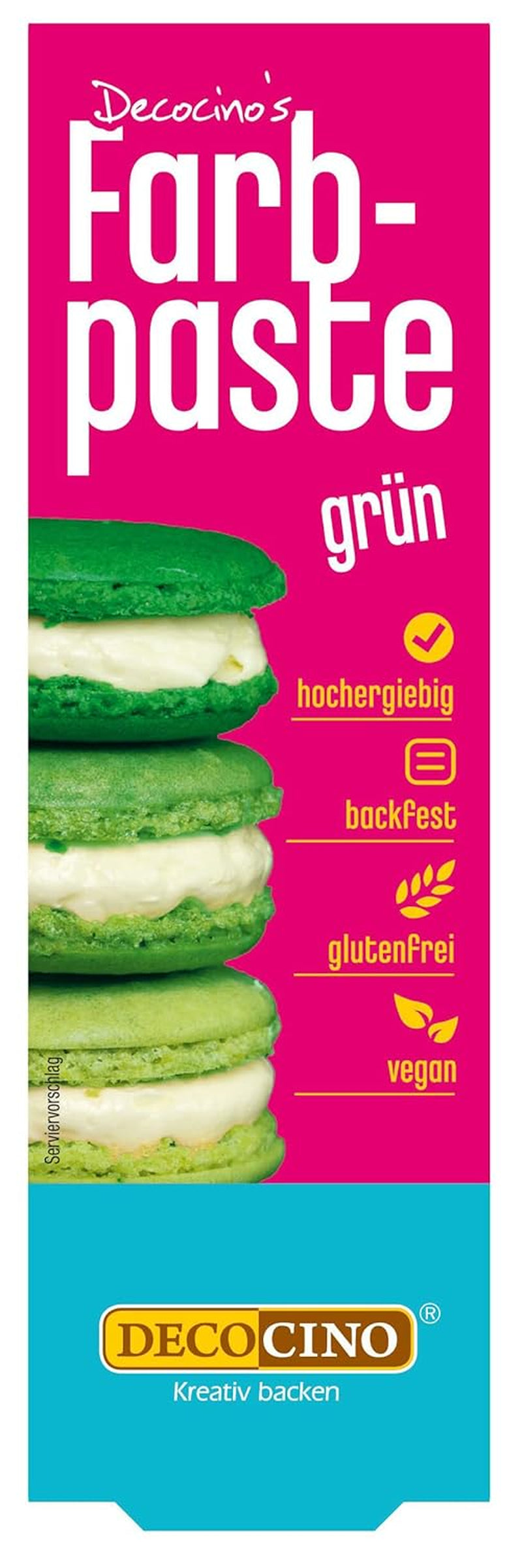 DECOCINO rosa Farbpaste – 20 g – Lebensmittelfarbe, ideal zum Färben von Kuchen, Fondant und Cremes – frei von Azo-Fettsäuren und Gluten