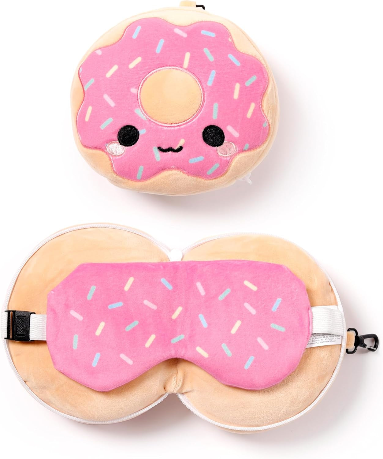Puckator Reisekissen mit Relaxeazzz-Maske – Donut-Reisekissen Naty Shop Standardtitel