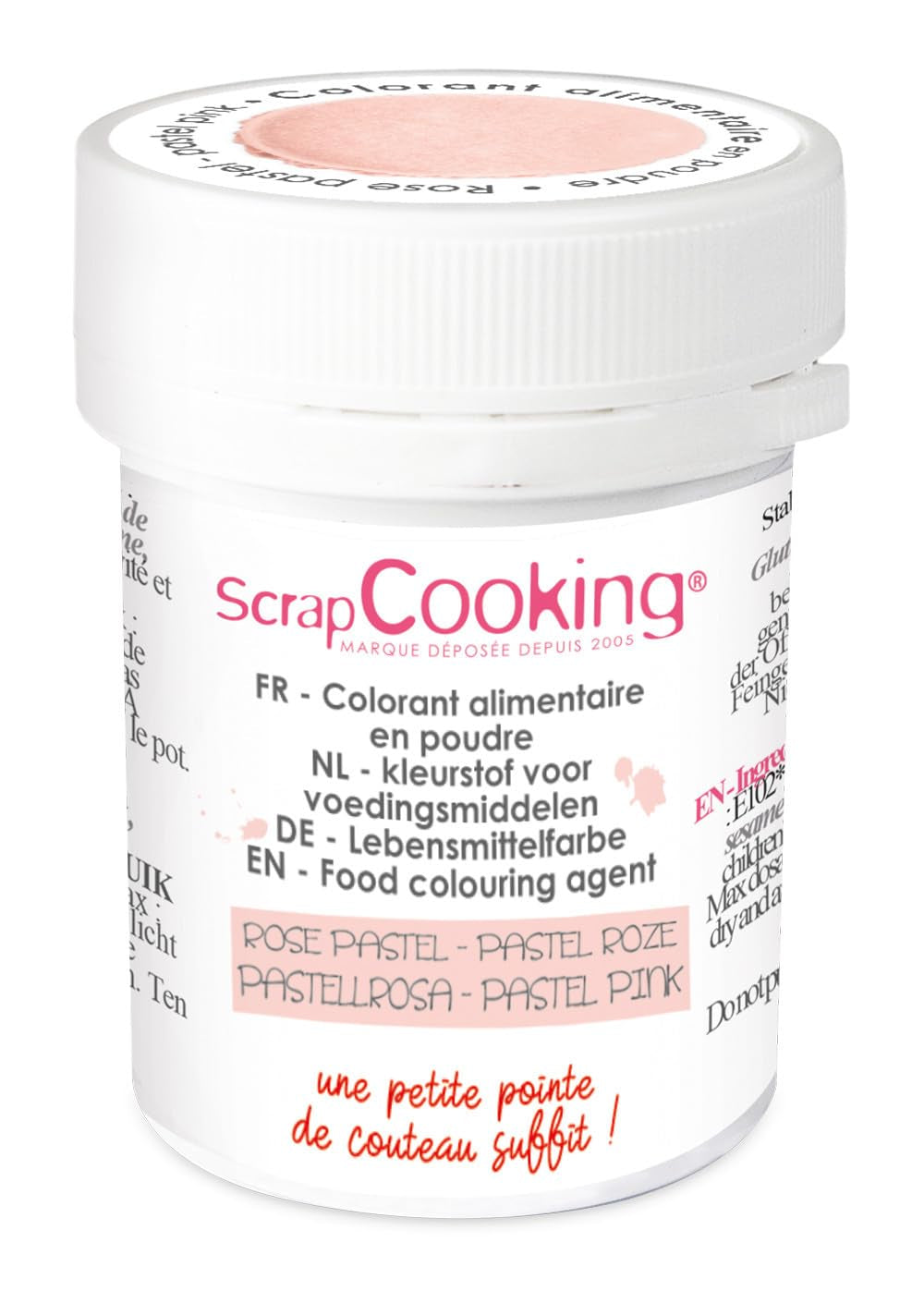 Scrapcooking - Pastellrosa künstliches Farbpulver 5 g