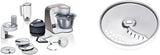 Bosch Serie 4 MUM5X720 Küchenmaschine, integrierte Waage, Edelstahlschüssel 3,9 l, Mixer 1,25 l, 1000 W Zubehör Essen und Stillen Bebe Naty Shop Disc-Pack Champagnerweiß 2 Zubehörteile