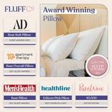 Fluffco Daunen-Alternativkissen Standardkissen zum Schlafen Queen-Size-Kissen Bettkissen Seitenschläferkissen Kühlkissen Hotelkissen Nackenkissen Reisekissen (Standard fest) Standardkissen Naty Shop