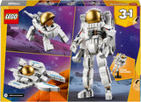 LEGO Creator 3-in-1-Weltraumastronaut-Spielzeug, Hunde- und Raumschiff-Modellbausatz für Kinder, Kindergartendekorationen, kreatives Geschenk für Jungen und Mädchen ab 9 Jahren 31152 Bausets Besuchen Sie den LEGO-Store