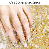 50 Stück Gold Nail Charms, 3D Shiny Nail Art Charms, Glitzersteine ​​​​Nägel Perle Legierung Nagel, Schmetterling Strasssteine ​​​​Nägel Charms, DIY Nail Art Zubehör, Für Mädchen Frauen
