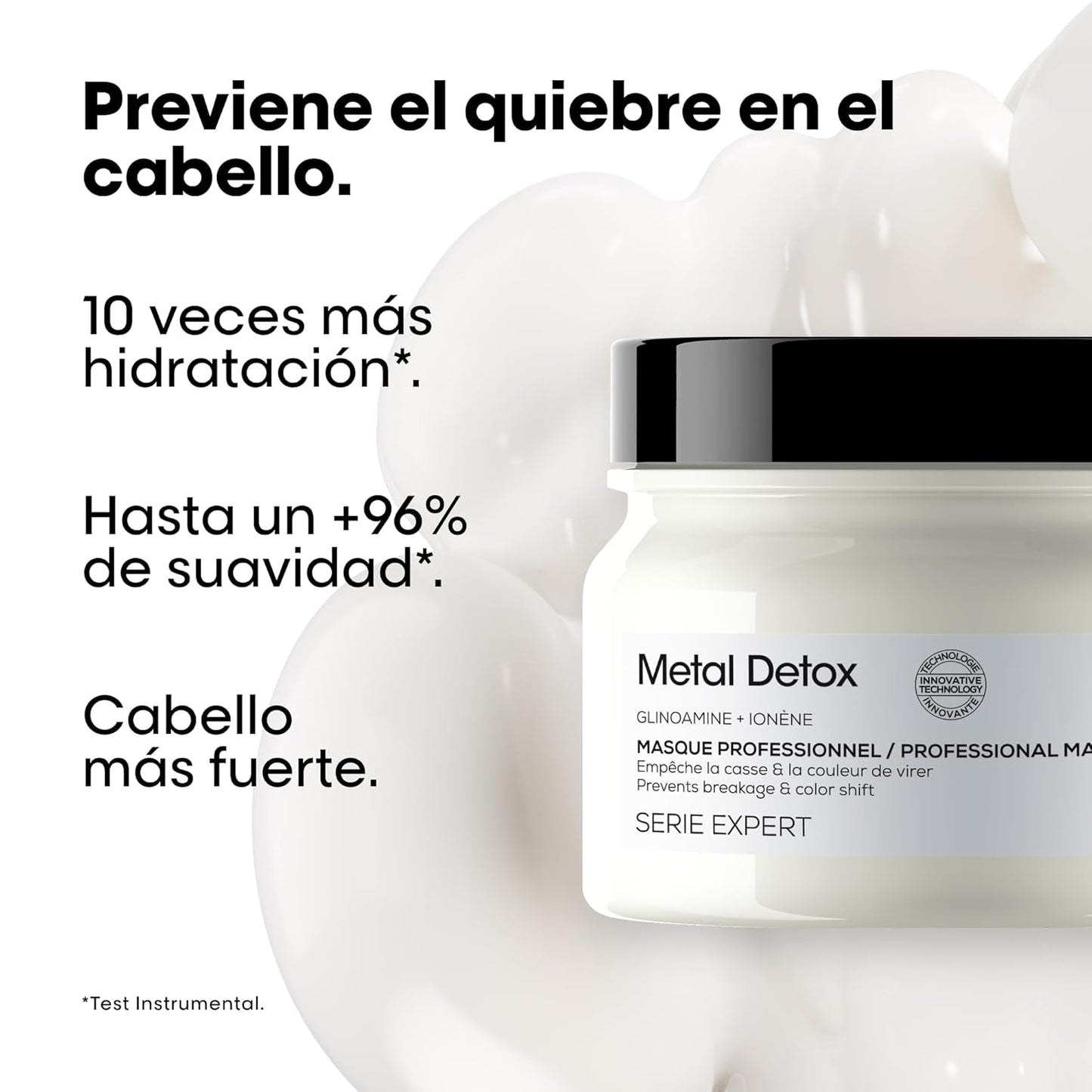 L'Oréal Professionnel Professional Restrukturierungsmaske für alle Haartypen, hilft Schäden zu reparieren und die Haarstärke wiederherzustellen, Absolut Repair Molecular, 150 ml Naty Shop Haarmaske
