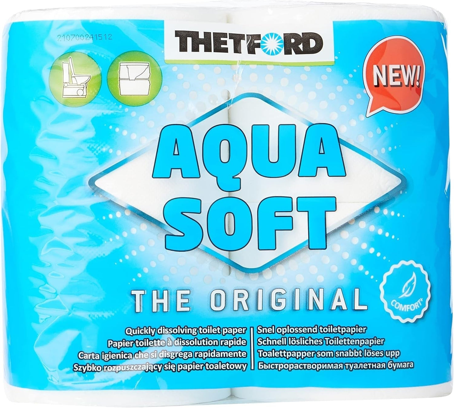 Aqua Soft Toilettenpapier, tragbares Toilettenpapier, 4 Rollen/Flaschen, Camping-Toiletten, Outdoor-Camping-Toilettenpapier