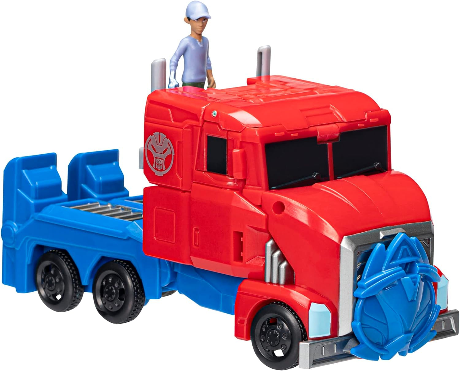 Transformers Earthspark Spin Changer Optimus Prime Figur (20 cm) mit Robby Malto Figur (5 cm) von 6 Action Figures Naty Shop
