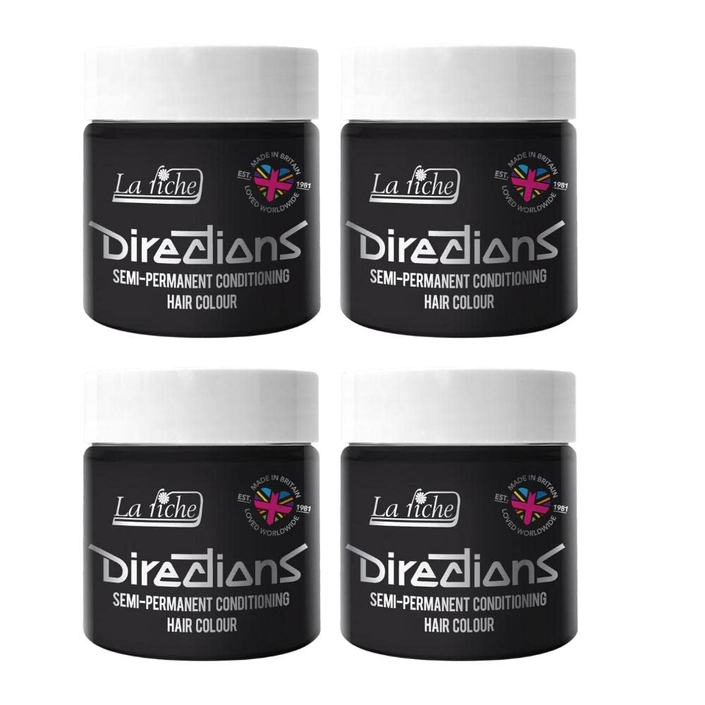Directions semipermanente Haarfarbe 100 ml Box 4er Pack (Pillarbox Red) Naty Shop Ebony Haarfarbe 100 ml (4er Pack)