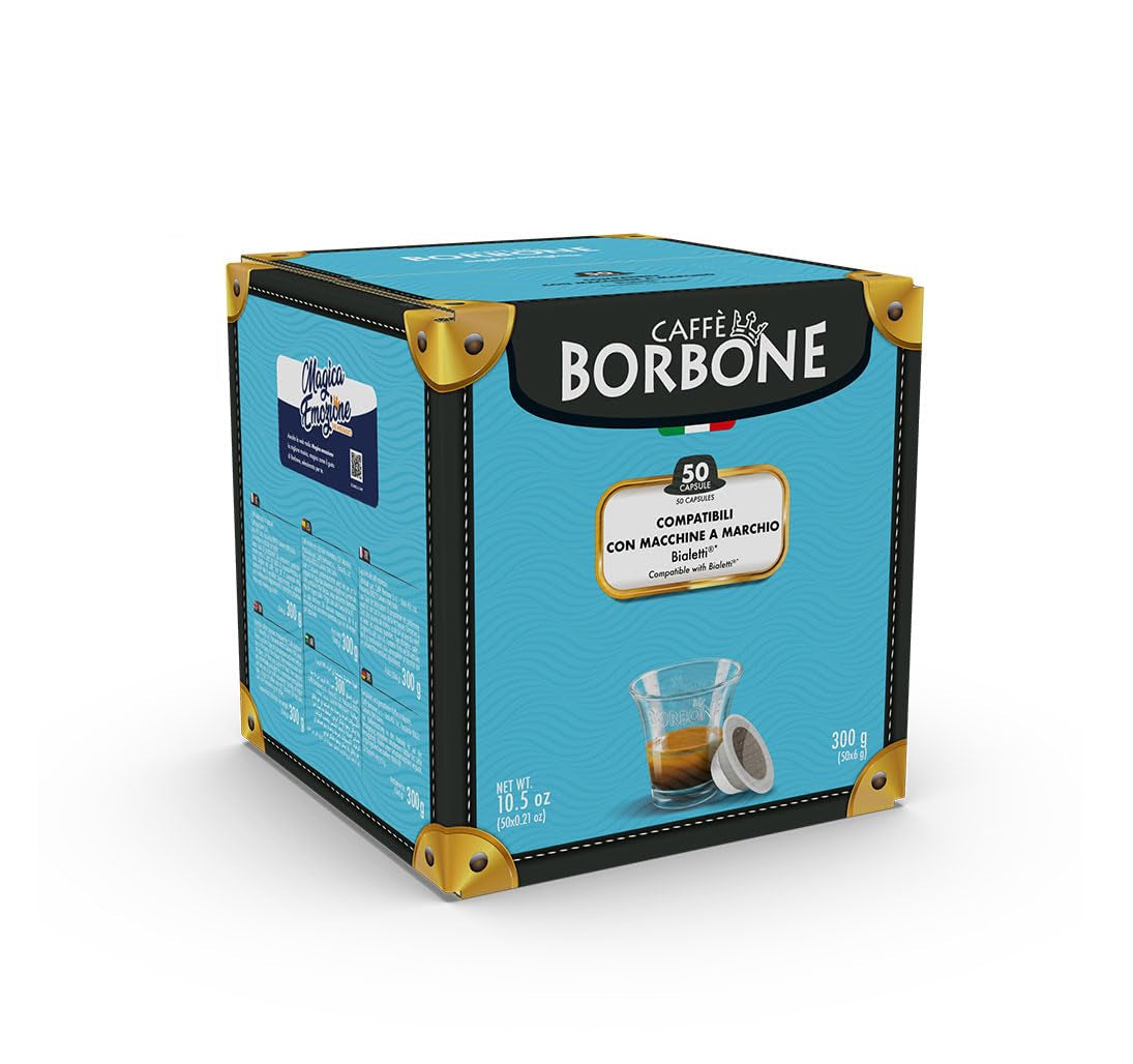 Caffè Borbone Gold-Kaffeemischung – 50 Kapseln – kompatibel mit Kaffeemaschinen der Marke Bialetti®*