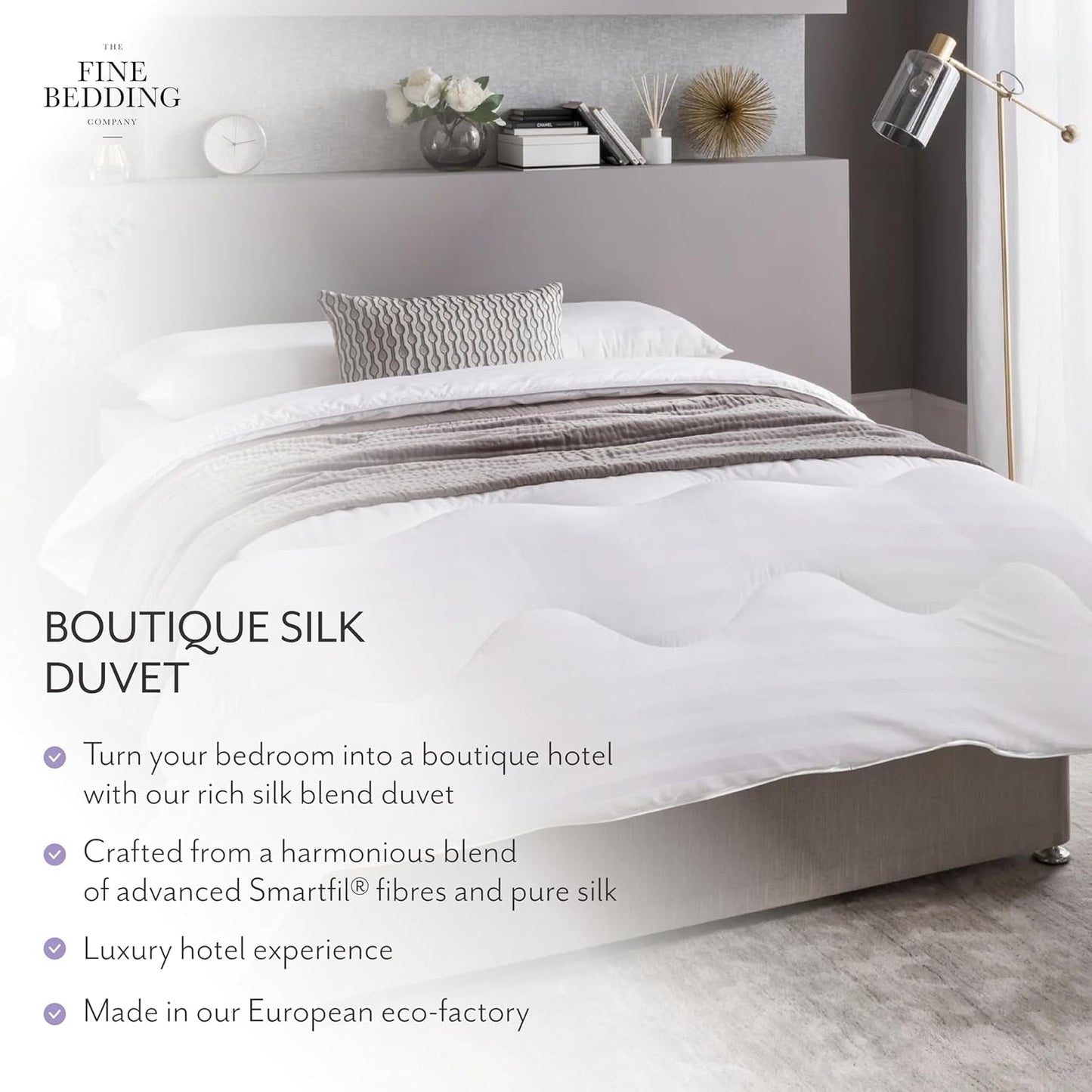 Boutique-Seidendecke, Luxusbettwäsche, maschinenwaschbar (13,5 Tog, Doppelbett) Naty Shop Bettdecken und Bettdecken