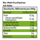 FRECHE FREUNDE Bio-Früchtebeutel Banane, Apfel, Himbeere, Heidelbeere mit Hafer, Fruchtpüree mit Müsli im Quetschbeutel für Babys ab 6 Monaten, vegan, 6er Pack (6 x 100 g)