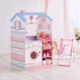 Olivia'S Little World Teamson Kids 18 Zoll Babypuppen Holzpuppenhaus Doppelseitiges Kinderzimmer TD-11460W Puppenhäuser Naty Shop