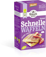 Demeter Bauck Hof Bio Dinkel Waffeln, 200 G Mischung zum Backen und Kochen Naty Shop 12 X 200 Gr