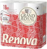 Renova Grand Royal Toilettenpapier, 18 Premium XXL Rollen, 4 Schichten, weich und langlebig