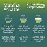 Matcha für Latte Grünteemischung mit Rohrzucker, 400g, vegan, für 20 Portionen