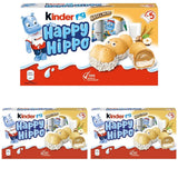 Kinder Happy Hippo Haselnuss – Knusprige Spezialwaffeln mit Milch und Haselnusscreme – Karnevals- und Faschingssüßigkeiten – 1 Packung mit 5 einzelnen Riegeln à 20,7 g