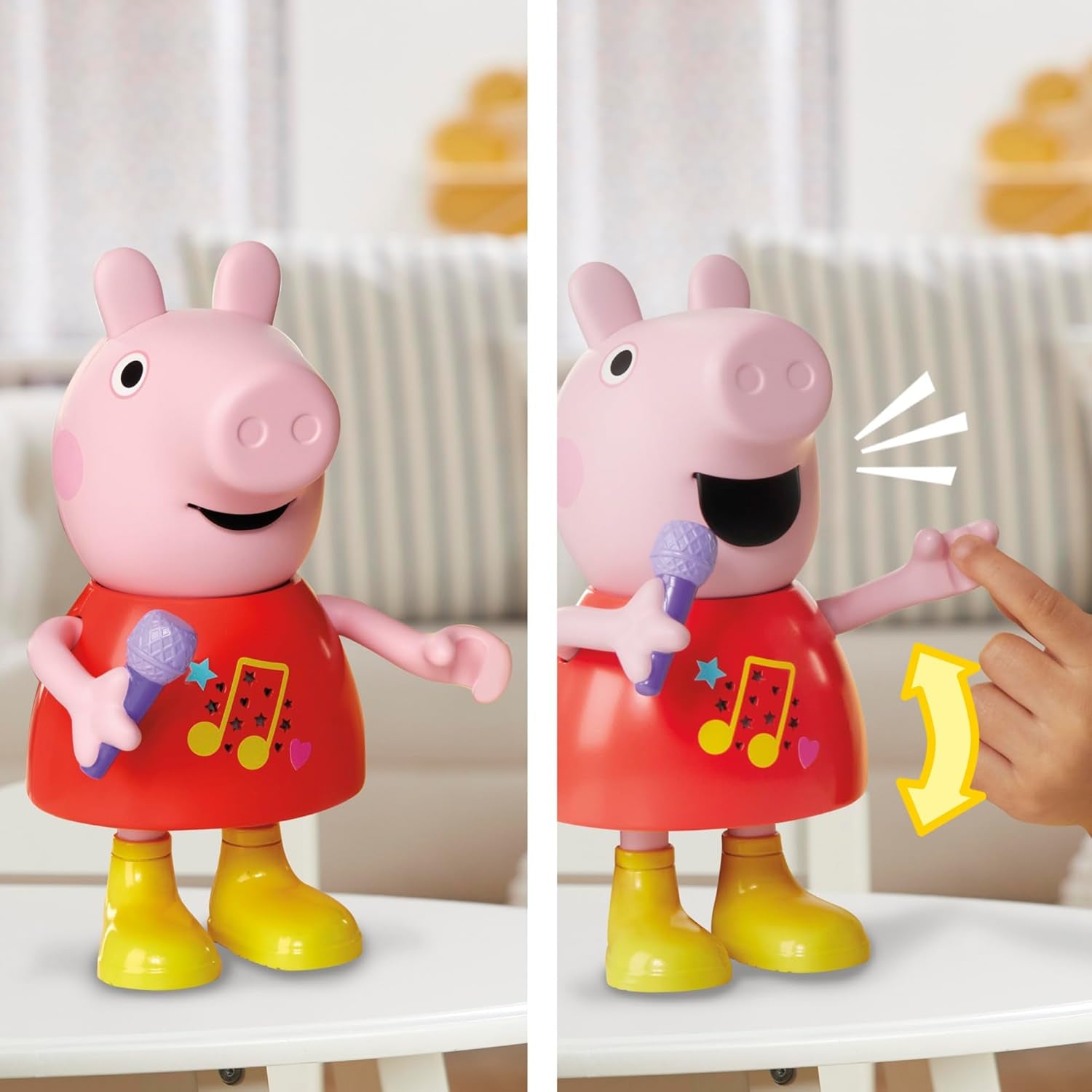 Peppa Pig Puppe, sprechend und singend, rosa, 20 cm