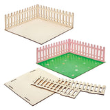 Baker Ross FN256 Mini-Garten-Puppenhaus aus Holz – 1 Packung Kinder-Puppenhaus-Set, Bastelset