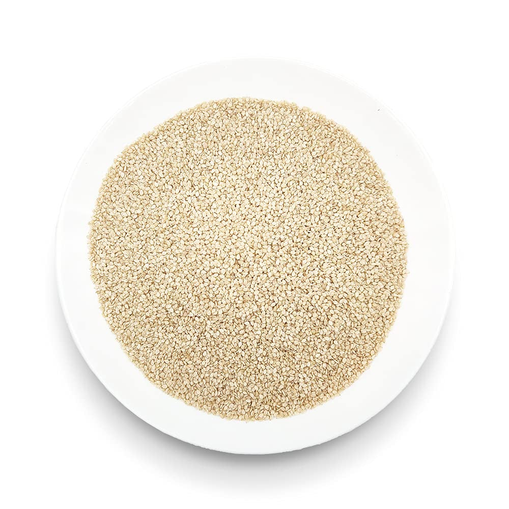 Bio-Sesamsamen 3 kg, rohe Bio-Ölsaaten, weißer Sesam, natürlich geschält, ungeröstet, Quelle für Kalzium und Eisen, Sparpaket