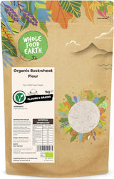 Wholefood Earth Bio-Buchweizenmehl 1 kg | Grausam | GVO-frei | Vegan | Bio-zertifiziert