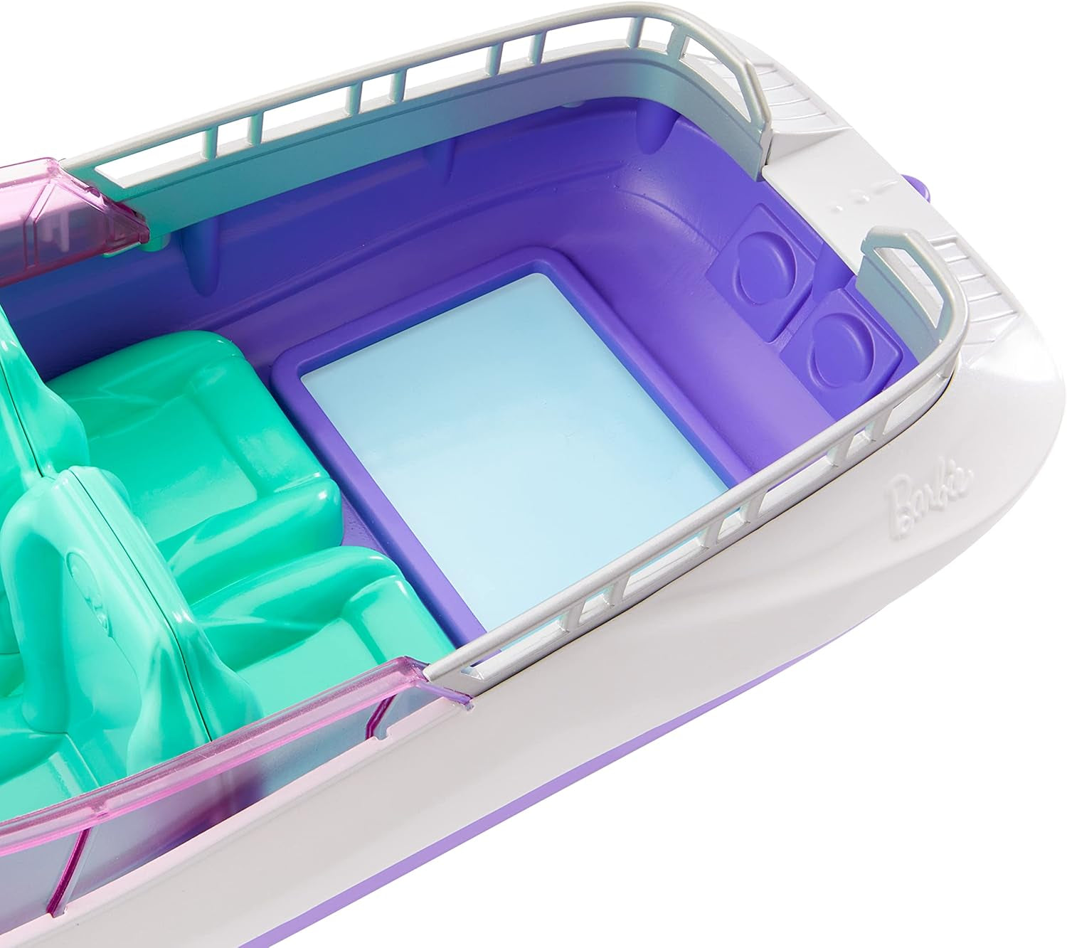 Barbie HHG60 – Meerjungfrau-Motorboot mit 2 Puppen (blond/brünett) und diversem Zubehör, Spielzeug für Kinder ab 3 Jahren