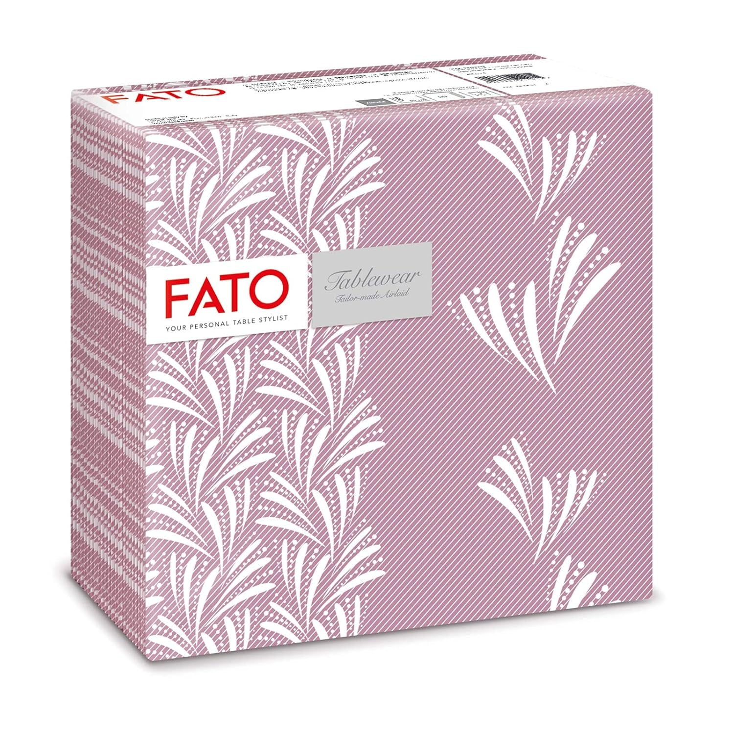 Fato - Trockenpapierservietten, Airlaid, Textileffekt, Packung mit 50 Servietten, 40X40 gefaltet im 4er-Format, Tropicana Decor