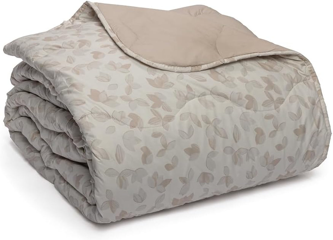 Foppapedretti Notte & Natura Pearl Wave Doppelbettbezug, Bezug aus 100 % Baumwolle, hergestellt in Italien. Bettdecken und Steppdecken Naty Shop Sand mit Blättern Una Piazza E Mezza